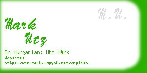 mark utz business card